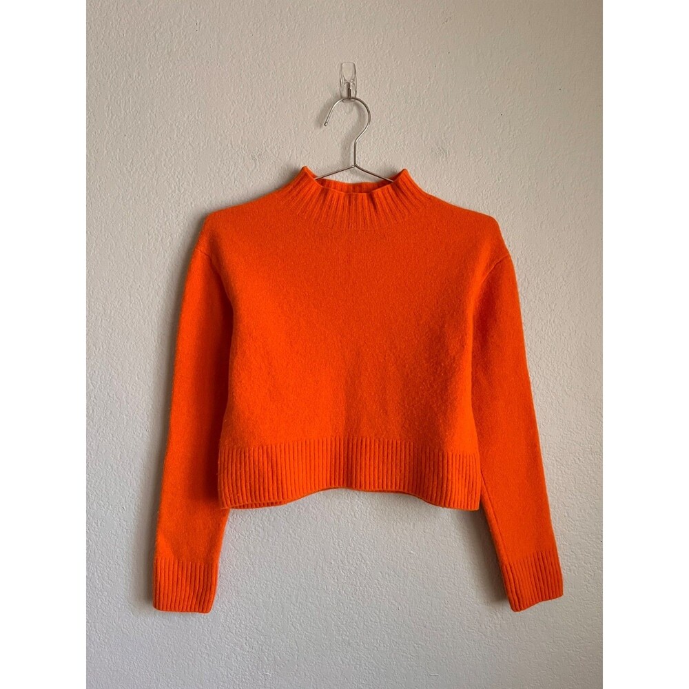 Everlane The Good Merino Wool Mockneck Sweater in Orange Size XXS